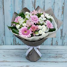 Букет цветов из:  Герберы, Альстромерии и Хризантемы #REPLACE_PRED# Даровской