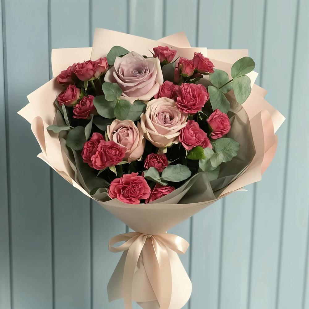 Букет цветов из: Гвоздики и Розы в Даровской
