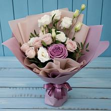 Букет цветов из:  Розы и Лизиантусы в Даровской