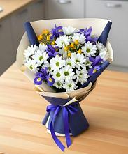 Букет цветов из:  Розы, Ирисы и Хризантемы #REPLACE_PRED# Даровской