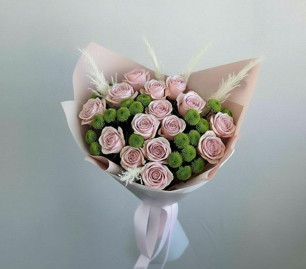 Букет цветов из: Розы и Хризантемы в Даровской