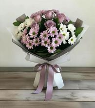 Букет цветов из:  Хризантемы и Розы в Даровской
