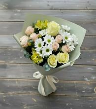Букет цветов из:  Альстромерии, Розы и Хризантемы в Даровской