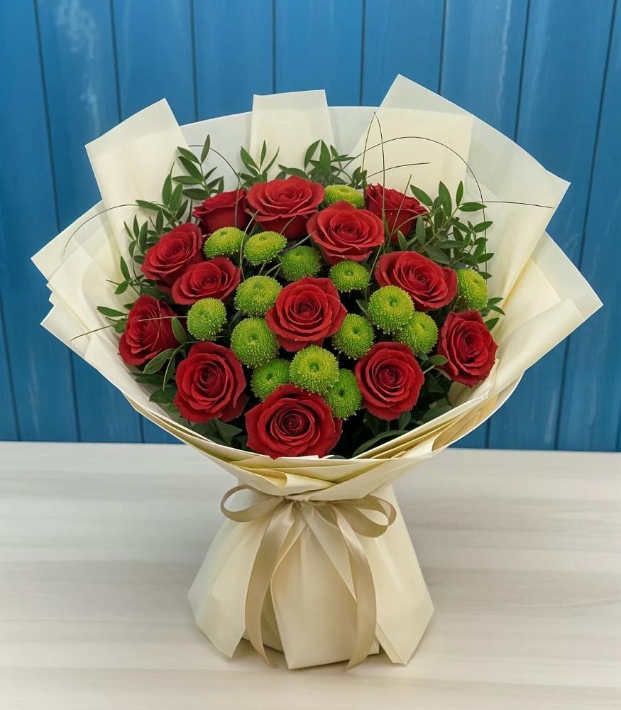 Букет цветов из: Розы и Хризантемы в Даровской